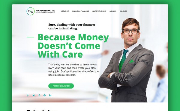 Financial Advisor Responsive WordPress Theme